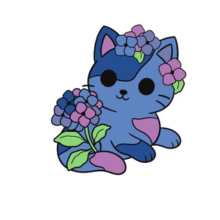 Hydrangea Kitty Pin
