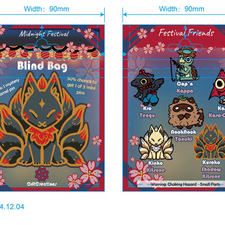 Midnight Festival Yokai Hard Enamel Pin Mystery Bag