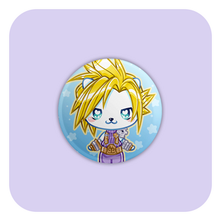 Final Fantasy Cloud Badge Button