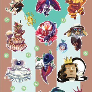 Cosmic Fish Puerto Rican Sticker Sheet
