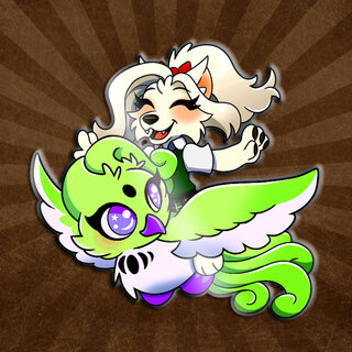 Wolf Pack Pups: Snow Paw & Moon Phoenix 2" Hard Enamel Pin