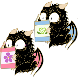 Sapphic & MM Romance Derpy Reader Pins