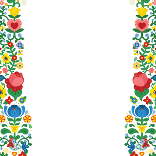 Floral Folk Art Memo Pad