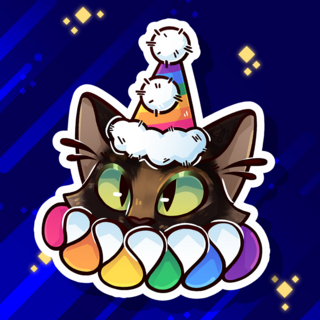 Cat Clown Sticker