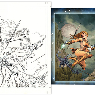 Ron Randall Artbook Cover Original Art