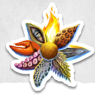 Fractured Flower Vinyl Sticker