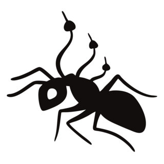 Zombie Ant 2" pin- black