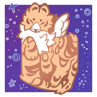 Angel Tiger Enamel Pin