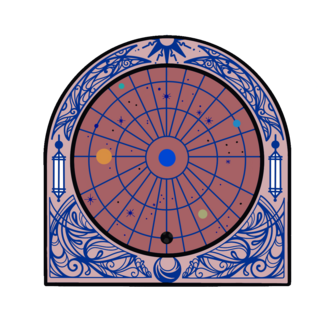 Celestial Negative Enamel Pin