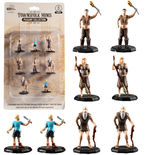 Monster Townsfolk Peasant Hand Painted Mini Figures Set of 8