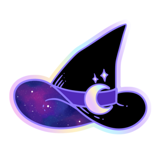 Space Hat Holographic Sticker