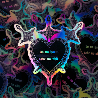 Do No Harm Sticker - Holographic