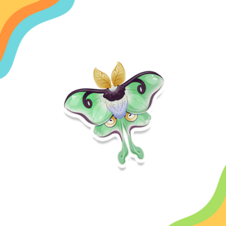 Luna Moth Sticker