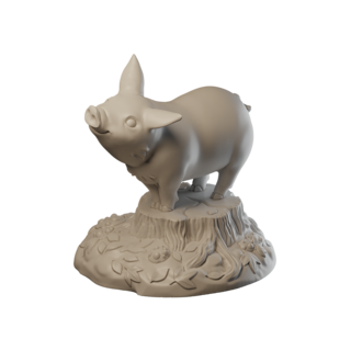 ♟️ Dragons : Figurine du Cochon nain, Plastique + STL 💰 -50%