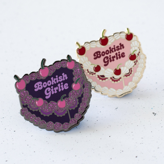 Bookish Girlie Retro Cake Pin