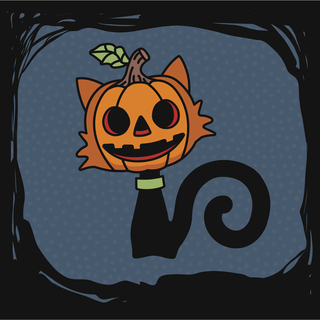 Pumpkin Miaw DTF UV Sticker