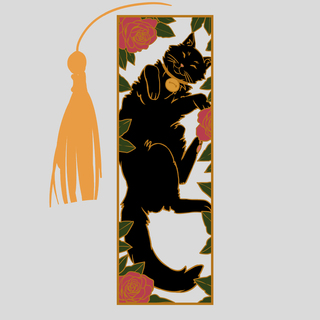 Preorder Black Cat Metal Bookmark