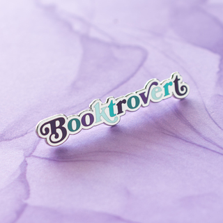 Booktrovert Pin - Silver Plated