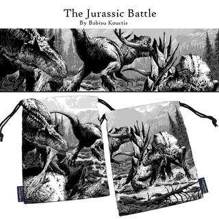 Extra Large "The Jurassic Battle" Dice Bag