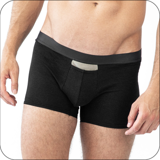 SilverBoxers in Jet Black