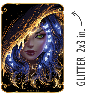 Glitter Sticker: Veiled Divinica Nightglow - 3 Inch