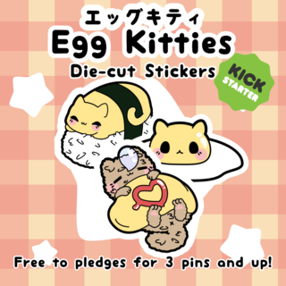 Die Cut Stickers - Egg Kitties