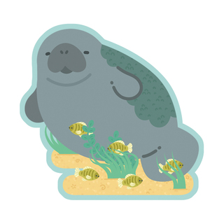 Manatee Vinyl Sticker