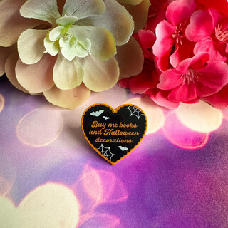 Buy Me Books and Halloween Decor Pin