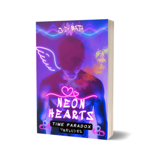 Paperback copy of Neon Hearts
