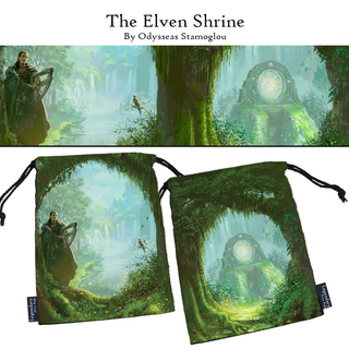 Extra Large "The Elven Shrine" Dice Bag
