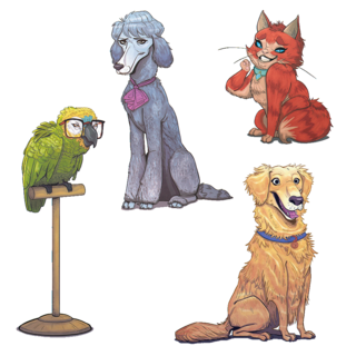 Golden Good Girls Animal Stickers