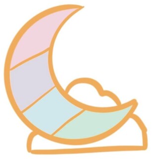 moon with cloud mini pin