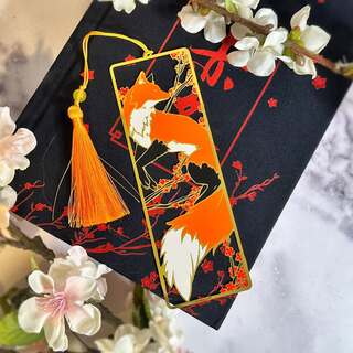 Red Fox Metal Bookmark