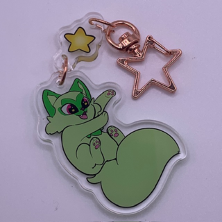 Green cat charm