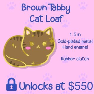Brown Tabby Cat Pin