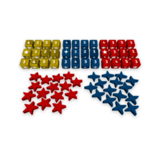 Europe Divided - Wooden dice and meeples set