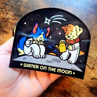 WATER ON THE MOON Sticker