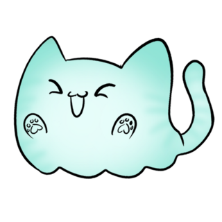 Ghost cat sticker