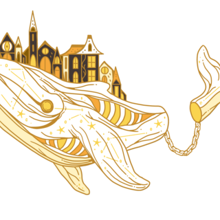 Deadwale Pin - Gold + White with Stars