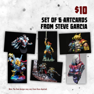 Six Artcards for Steve Garcia