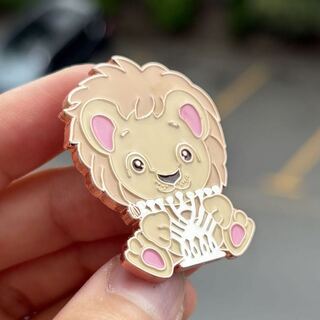 Hanukkah Lion Enamel Pin