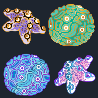 Warped Ocean Mini Pins