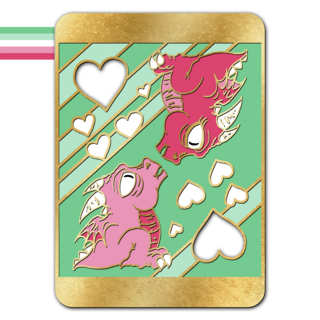 Pride Derpy Dragon Pin - Genderfluid