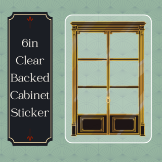 6in Clear Cabinet Sticker