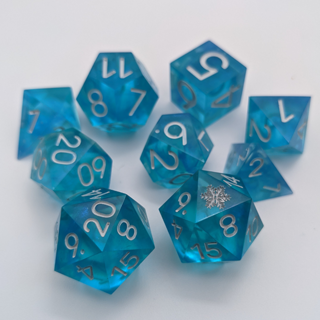Frosted Sugarplum Polyhedral Dice Set