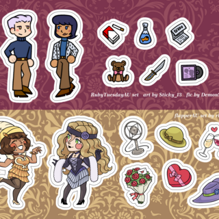 Sticker Sheet: RubyTuesdayAU + FlapperAU