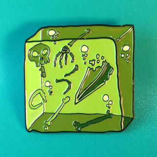 Gelatinous Cube soft enamel pin