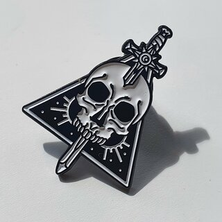 Skull and Sword Enemal Pin