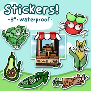 One Veggie Cats Sticker