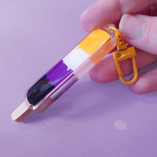 Nonbinary Lolly Keychain